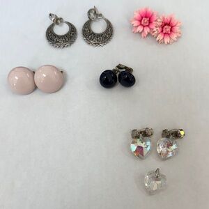 Elegant Mixed Color clip on Earring Set